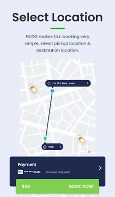 NUDG Fast & Safe Taxi Booking android App screenshot 3
